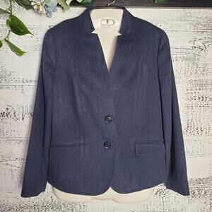 Talbots Navy Wool Cashmere Blazer Women SZ 6 Petite Old Money Minimalist Chic
